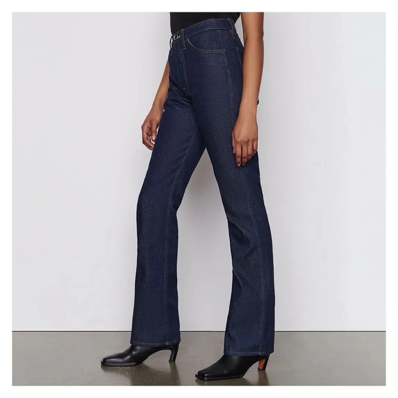 NWT $348 Frame Le Italien Flare Rigid Denim Jean 30 Dark...